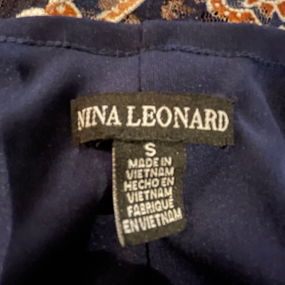 Nina Leonard Floral Lace Handkerchief Sundress S FREE SHIP - Picture 2 of 6